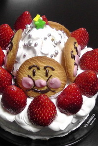 アンパンマンのクリスマスツリーケーキ