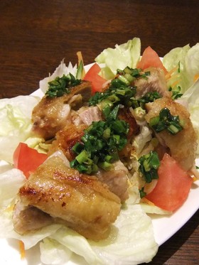 *パリパリ鳥のねぎソース掛け*