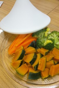タジン鍋で蒸し野菜 