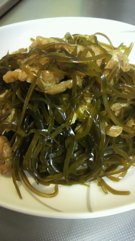 *すぐ出来!切りこんぶとあげのさっと煮*