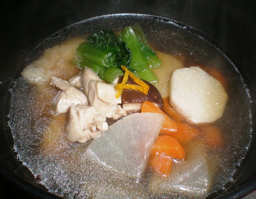 シンプル　鶏のお雑煮 （関東風）の画像
