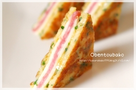 お弁当に♪クロックムッシュみたいな卵焼き