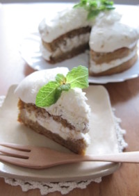 ホワイトチョコのモカ米粉ケーキ