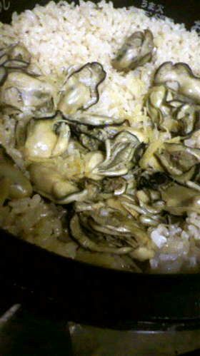 プリプリ♪牡蠣（カキ）の炊き込みご飯の画像