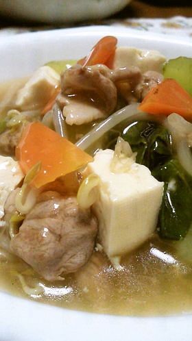 チンゲン菜と豆腐のとろとろ煮の画像