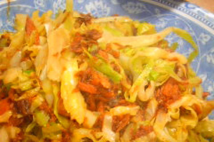 簡単 キャベツ まぐろフレーク炒め レシピ 作り方 By ひつじはねた クックパッド