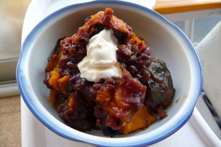 洋風も和風も10分で かぼちゃの小豆煮 レシピ 作り方 By ふろねこ クックパッド 簡単おいしいみんなのレシピが352万品