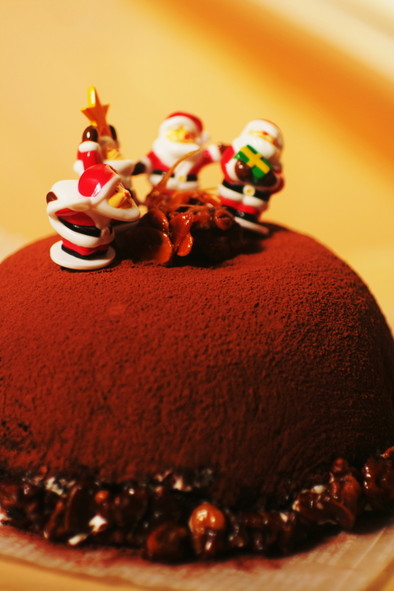 クリスマス*シンプルドームケーキの写真
