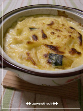 濃厚♪かぼちゃと豆腐のクリーミーグラタン