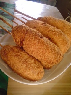 魚肉ソーセージで揚げパン・カレー味♪の画像