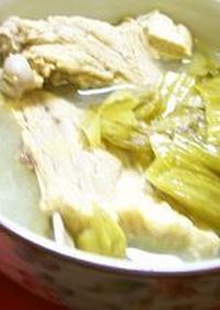 台湾家庭料理★高菜＆スペアリブのスープ★