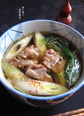 ほんのり甘い【豚葱南蛮蕎麦】年越し蕎麦も