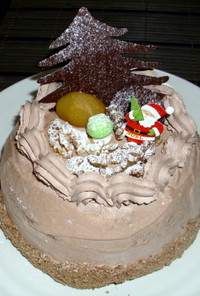 クリスマス生チョコクリームデコケーキ
