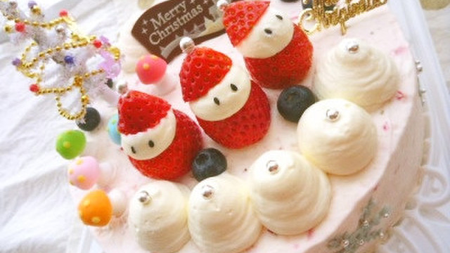 10 苺サンタクリスマスケーキ レシピ 作り方 By ラピパピ クックパッド