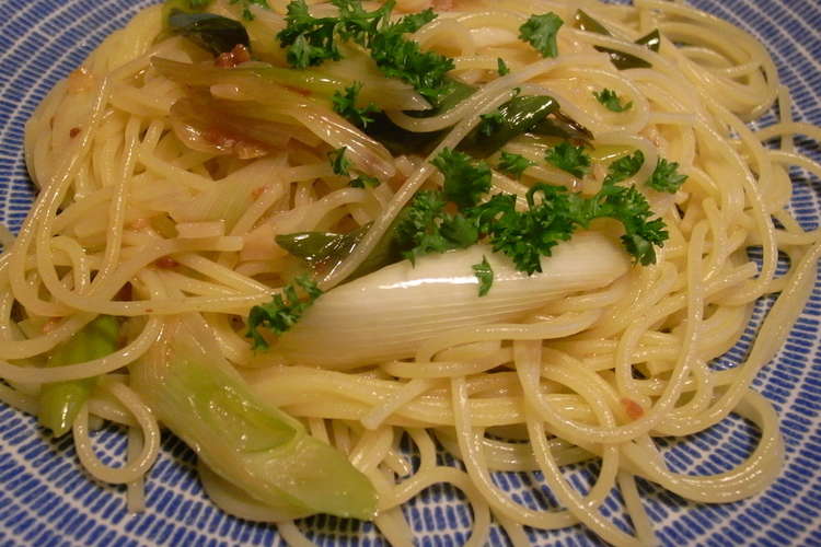 酒盗の挑戦 シンプルで美味しいねぎパスタ レシピ 作り方 By ともんちっち クックパッド