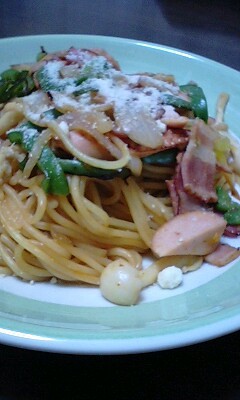 おさかなソーセージのナポリタン