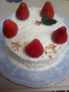 レンジで簡単クリスマスケーキ