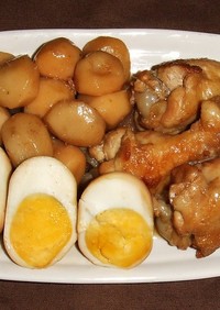 手羽元＆里芋&卵の甘辛煮