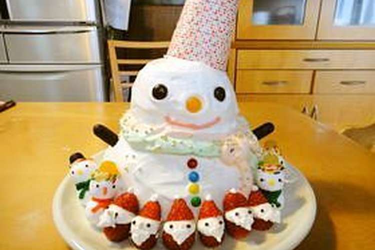 メリークリスマス 雪だるまケーキ レシピ 作り方 By メルちゃんlove クックパッド