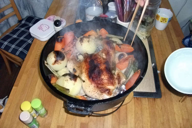 鶏の丸焼き ダッチオーブンで レシピ 作り方 By Paleale クックパッド