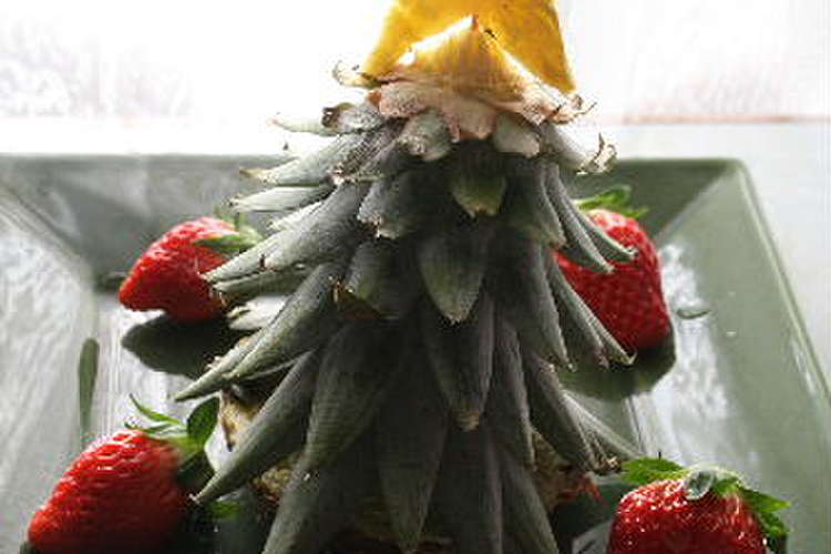 パイナップルの葉で クリスマスツリー レシピ 作り方 By Calme クックパッド 簡単おいしいみんなのレシピが361万品