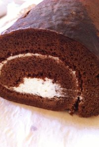 米粉のココアロールケーキ