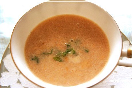正月エコ料理「エビ殻でクリームスープ風」の画像