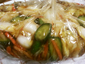 しわしわ野菜の黒酢&昆布つゆ漬け