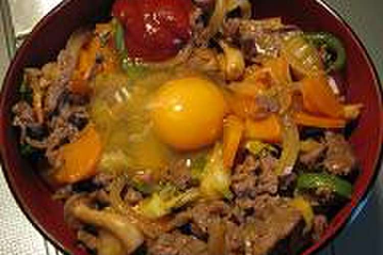 野菜たっぷり 焼き肉丼 レシピ 作り方 By Dad Kids クックパッド