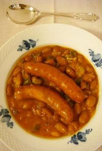 スペインの味☆金時豆とソーセージの煮込み
