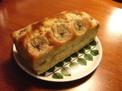 カラメルビスケットスプレッドバナナケーキの写真