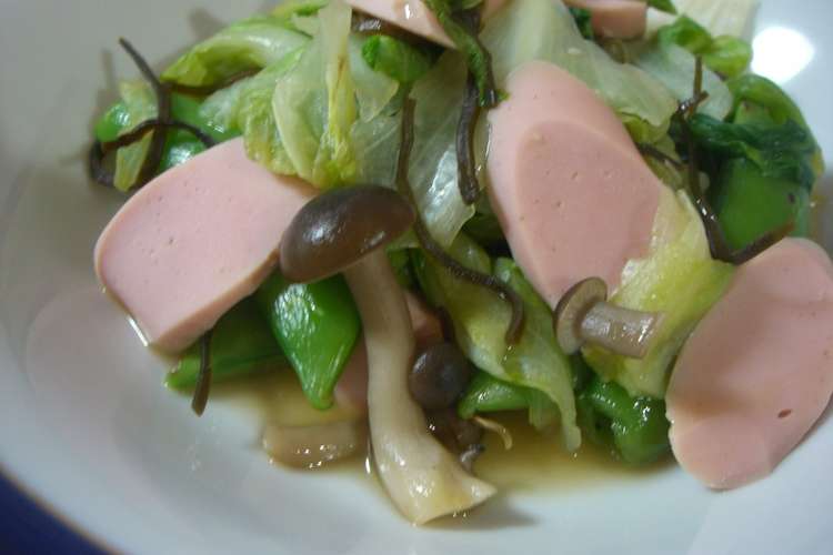 お魚ソーセージとお野菜のくらこん炒め レシピ 作り方 By ｐたん クックパッド 簡単おいしいみんなのレシピが352万品