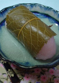 レンジで和菓子●もち米で道明寺粉　桜餅