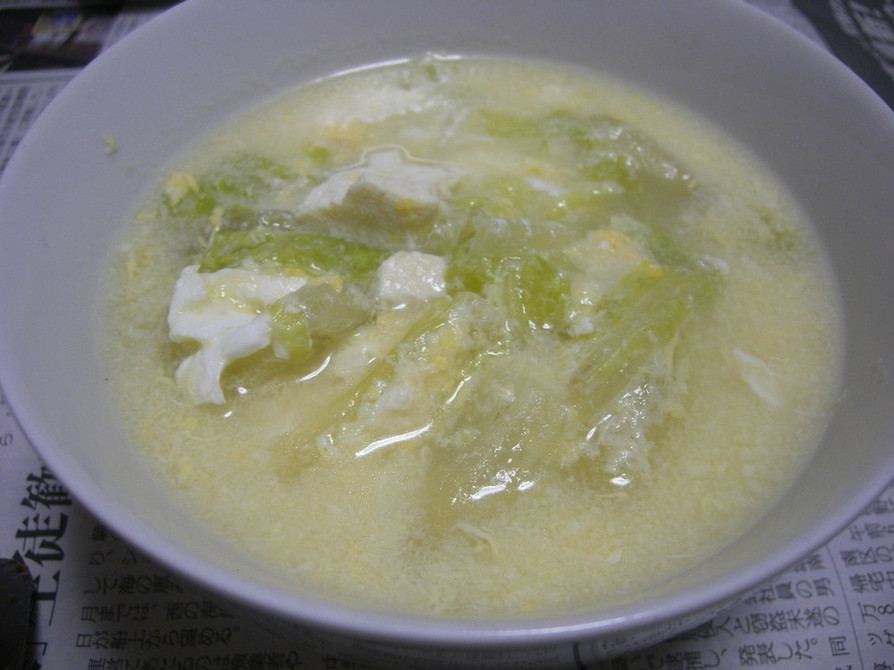 簡単適当！白菜と豆腐の中華スープの画像