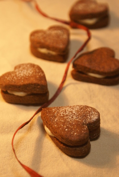 バレンタイン♡チョコサンドクッキーの写真