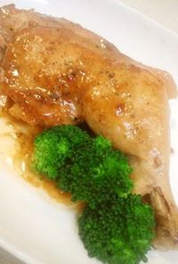 ☺骨付き鶏肉❤鶏レッグのフライパン焼き☺