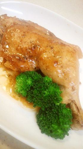 ☺骨付き鶏肉❤鶏レッグのフライパン焼き☺の画像