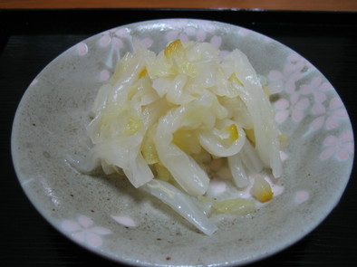 白菜の酢漬け　保存食の写真