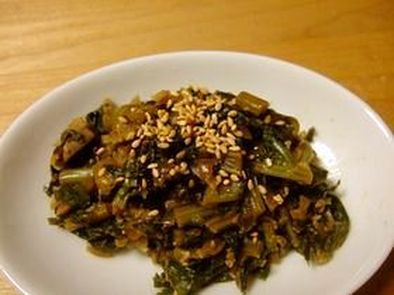 マクロビ常備菜：大根葉と干し椎茸の万能煮の写真