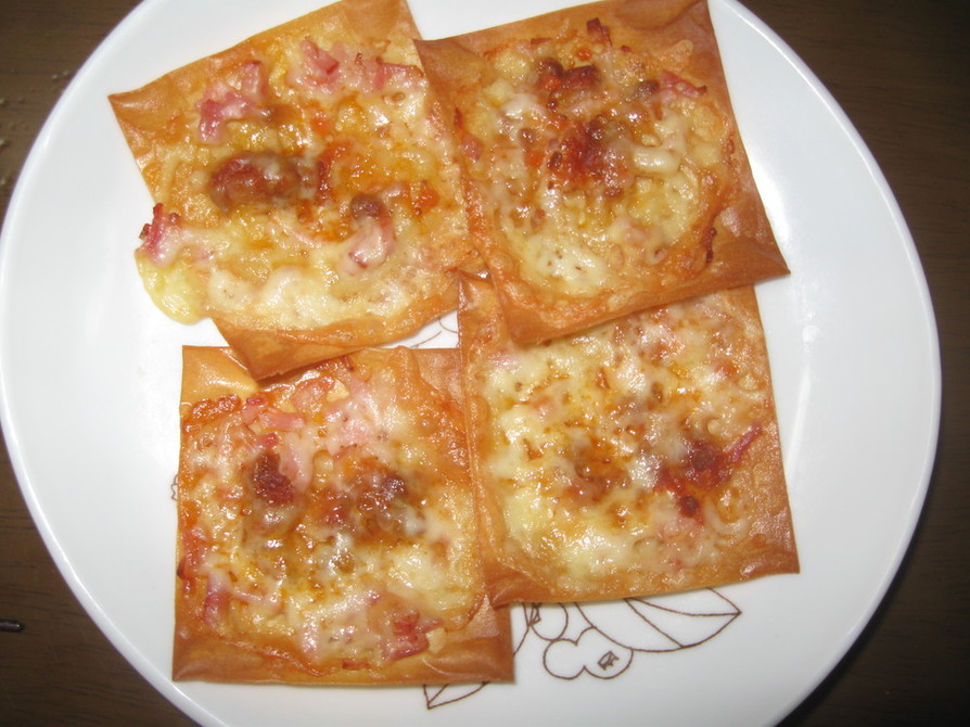 ぷちピザ～ワンタンの皮で簡単・美味しい！の画像