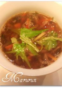 水菜の☆生姜とろみスープ