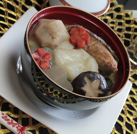 ぶりと丸餅の【縁起のいい】お雑煮~♪