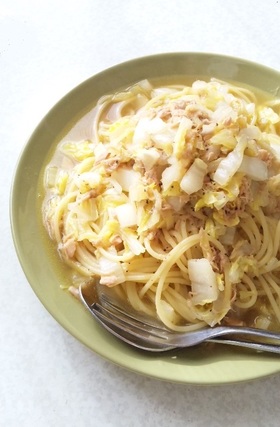ツナと白菜の*スープパスタ