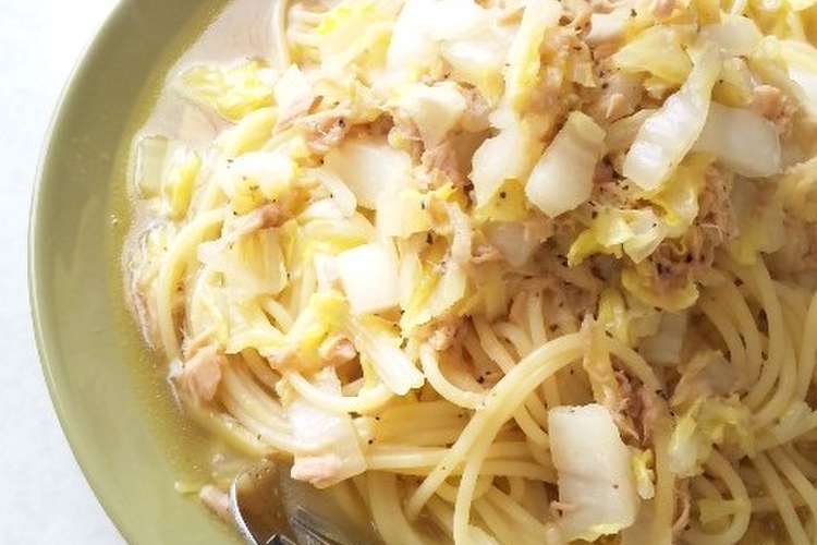 ツナと白菜の スープパスタ レシピ 作り方 By モモキト クックパッド