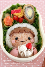 キャラ弁☆市販のシューマイでケーキ?!の写真
