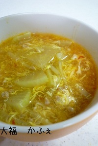 簡単豚挽き大根生姜たっぷりピリっ辛スープ