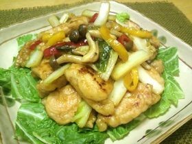 ドレッシングで むね肉の簡単酢鶏っ♪