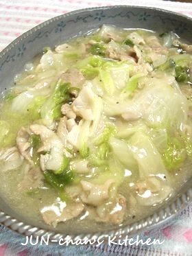 白菜と豚肉の蒸し煮*とろっとろ中華風