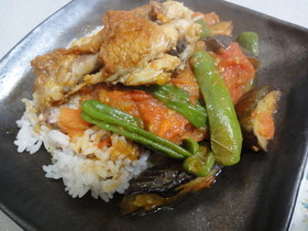 トルコ風◇鶏とししとうと茄子のトマト煮