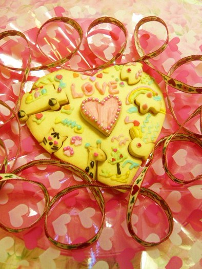 バレンタイン♡ハートのパズルクッキーの写真